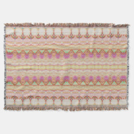 Metallic Sheen Henna Art Iris Throw Blanket Decke
