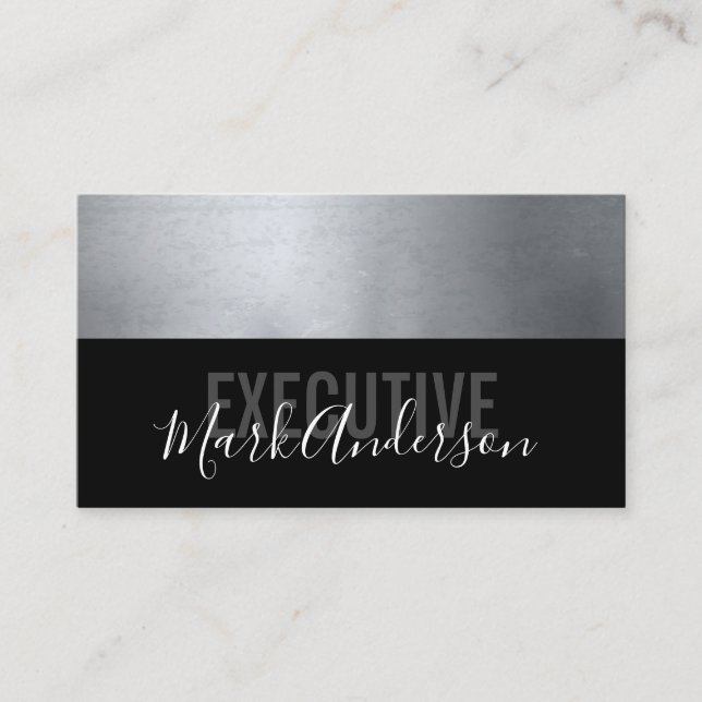 Metallic | Signaturreihen | Farbblock Visitenkarte (Vorderseite)