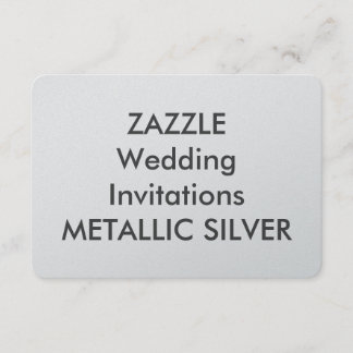 METALLIC SILVER 5" x 3,5" Einladungen für Hochzeit