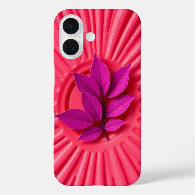 Metallic Silver Fuchsia Case-Mate iPhone Case (Rückseite)