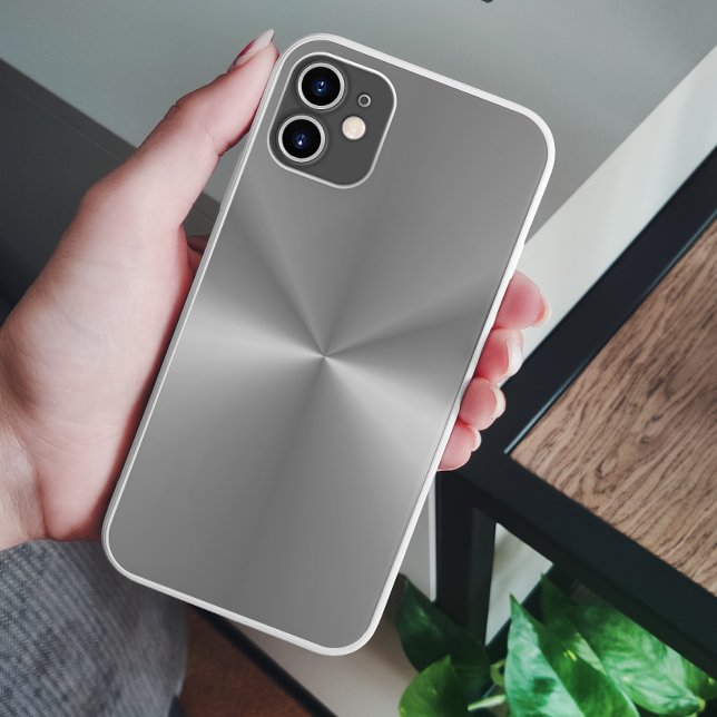 Metallic Silver Shiny iPhone Case (Von Creator hochgeladen)
