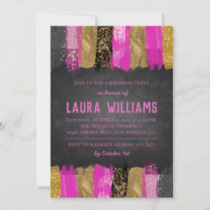 Metallic Tape Gold & Pink - Einladung zum Geburtst