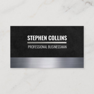Metallic Trim   Schwarze Textur Visitenkarte