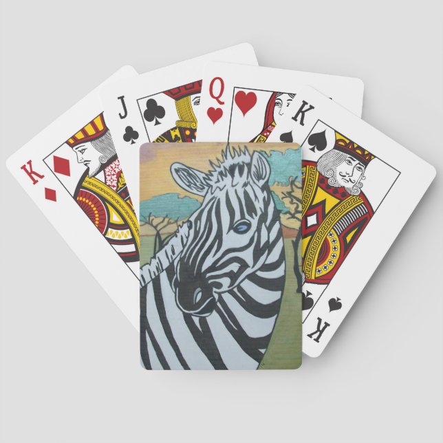 Metallic Zebra Playing Cards Spielkarten (Rückseite)