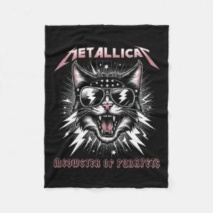 Metallicat Meowster of Purpets - Witzigere Katze 2 Fleecedecke