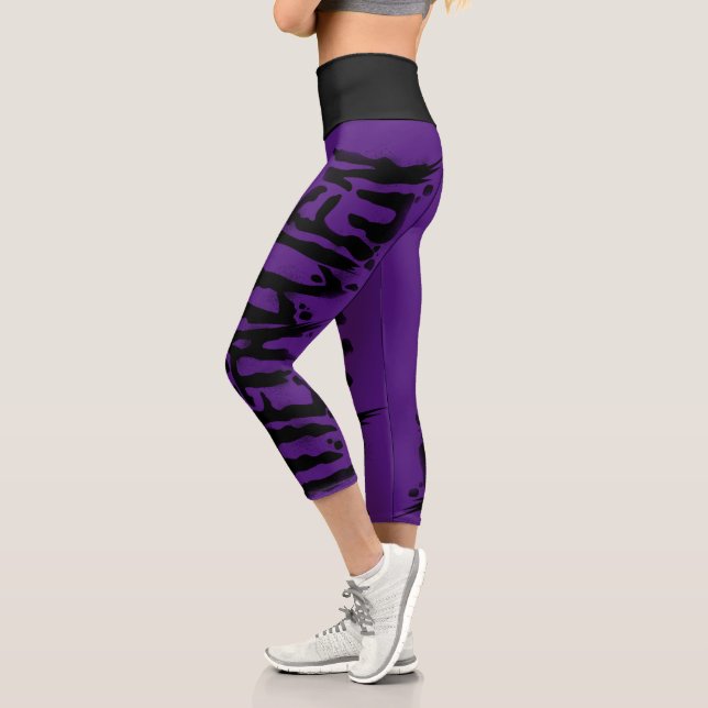 METALLIFUN-Leggings Capri Leggings (Links)
