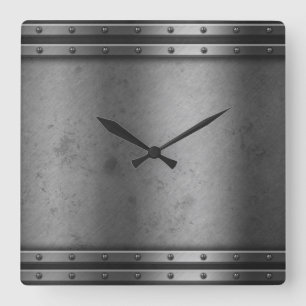 Metallindustrielle gotische Uhr