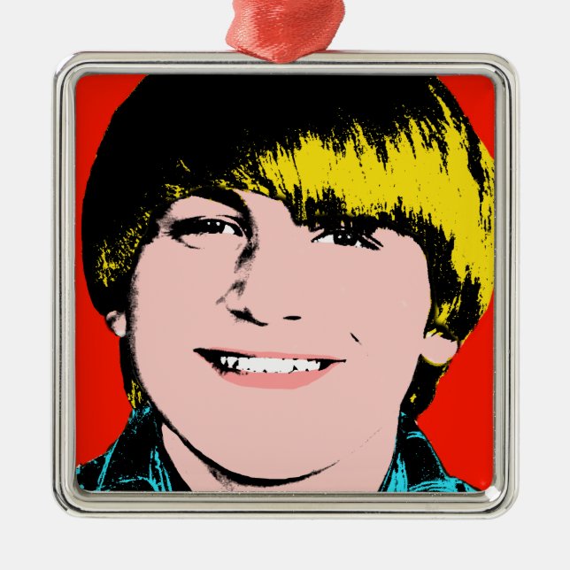 Métallique Ado Boy Custom Pop Art Keepsaké Ornement (Devant)