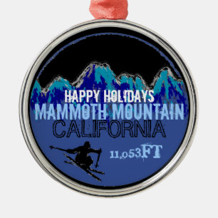 Métallique Bonnes fêtes ornement de Mammoth Mountain CA