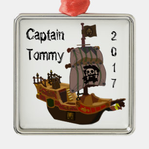 Métallique Capitaine de bateau de pirate ornement