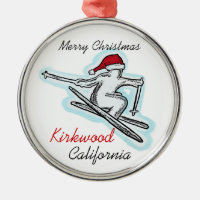 Kirkwood Californie santa chapeau skier ornement