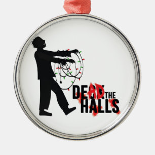 Métallique "MORT ornement de zombi des HALLS"