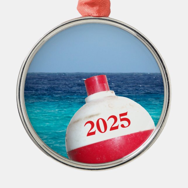 Métallique Noël 2012 Ornement Bobber de Pêche (Devant)