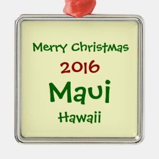 MÉTALLIQUE NOUVEL ORNEMENT 2016 DE VACANCES DE NOËL DE MAUI
