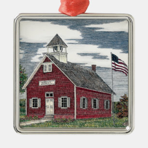 Métallique Ornement Carré Premium Little Red Schoolhouse