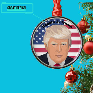 Métallique Ornement commémoratif du président Donald J. Trump
