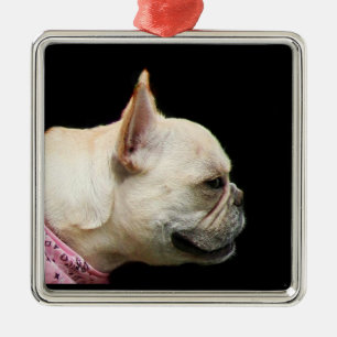 Métallique Ornement de bouledogue français