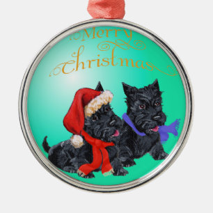 Métallique Ornement de chien Scottie
