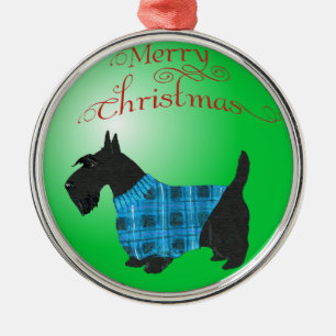 Métallique Ornement de chien Scottie
