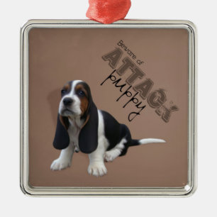 Métallique Ornement de marionnettes de Basset Hound