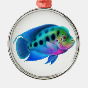 Métallique Ornement de poissons d'aquarium de Cichlid de