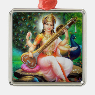 Métallique Ornement de Saraswati - version 1