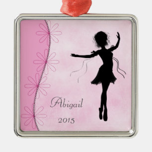 Métallique Ornement de silhouette Ballerina personnalisée