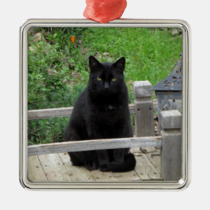 Métallique Ornement du pont des chats noirs