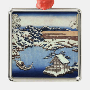 Métallique Ornement japonais vintage de Noël de Hokusai