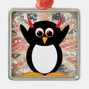 Métallique Ornement mauvais de Penguin™