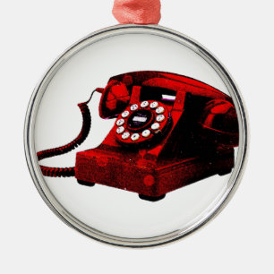 Métallique Pop Art Old Desk Téléphone Box Ornement