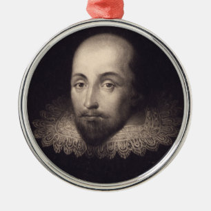 Métallique "Portrait de Shakespeare" ornement