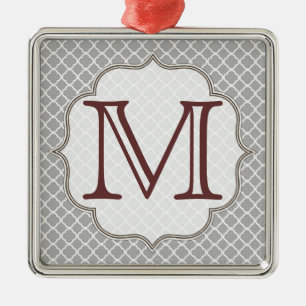 Métallique Quart gris Latti Monogramme Latti Ornement initial