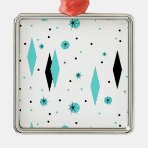 Métallique Rétros diamants de turquoise et ornement de