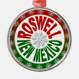 Métallique Roswell Nouveau Mexique rouge vert ornement