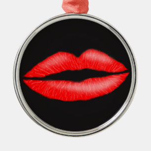 Métallique Rouge rouge à lèvres séduisante Femme Ornement des