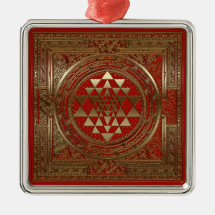 Métallique Sri Yantra - Ornement