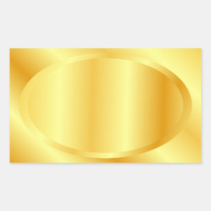 Metallisch aussehende falsche Gold benutzerdefinie Rechteckiger Aufkleber