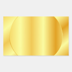 Metallisch aussehende falsche Gold-Leer-Trendy-Vor Rechteckiger Aufkleber