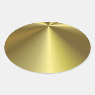 Metallisch aussehende falsche Gold Personalisierte Ovaler Aufkleber