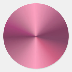 Metallisch aussehende leere elegante pinke Vorlage Runder Aufkleber
