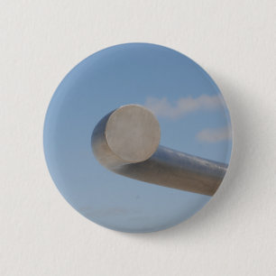 Metallisch blaue Himmel Button