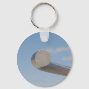 Metallisch blaue Himmel Schlüsselanhänger