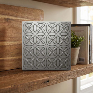 Metallisch Geometrisch Mattes Silber #5 ID1227 Fliese