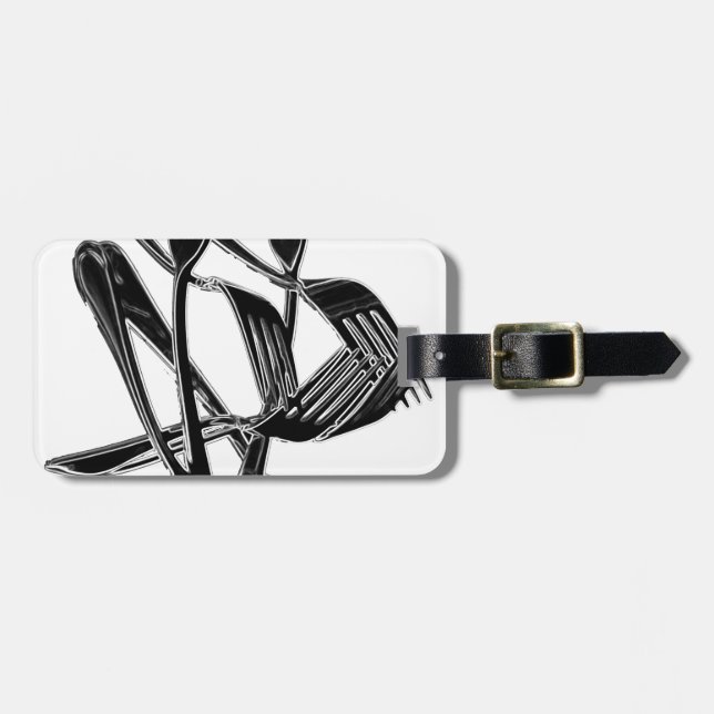 metallisch gepäckanhänger (Vorderseite horizontal)