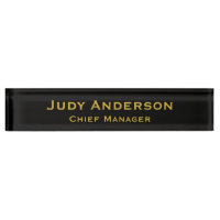 Metallisch Gold & Schwarz Professionell Moderner N
