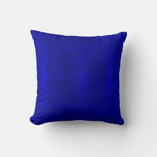 Metallisch, königlich, blau, modern, Schimmer, Kissen (Vorderseite)