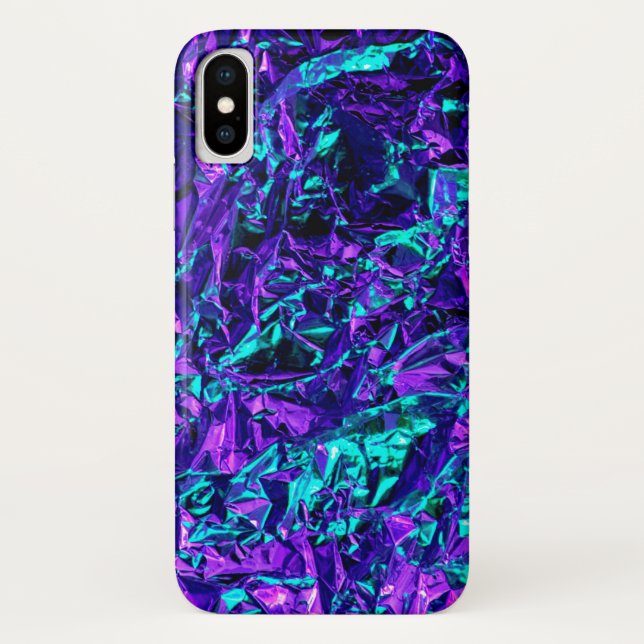 Metallisch Lila und Aquamarin Case-Mate iPhone Hülle (Rückseite)