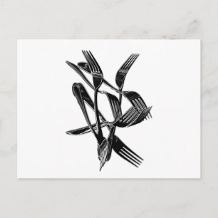 metallisch postkarte