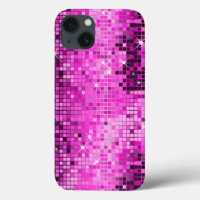 Metallisch rosa Sequins Look Disco Mirrors Blend
